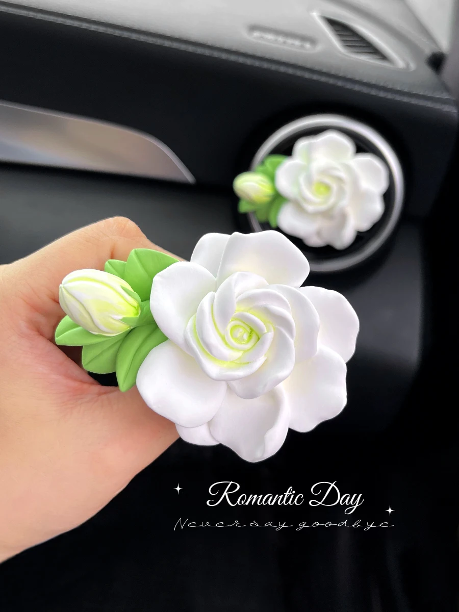 Ароматизированный автомобильный Кондиционер Gardenias, автомобильное украшение для парфюма, диффузор, каменный цветок, аксессуары для украшен...