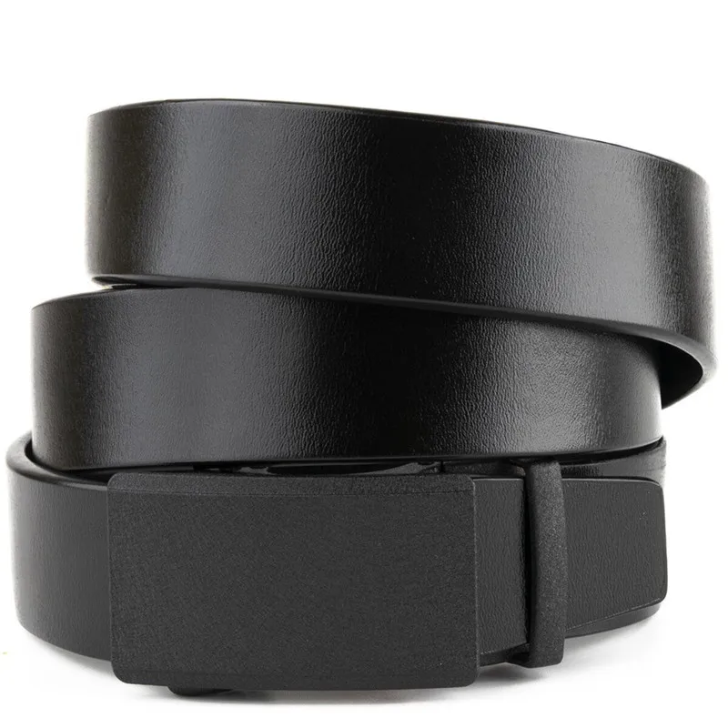 

LannyQveen New Genuine Leather belts for man brand customized Men's Automatic buckle belts High Quality