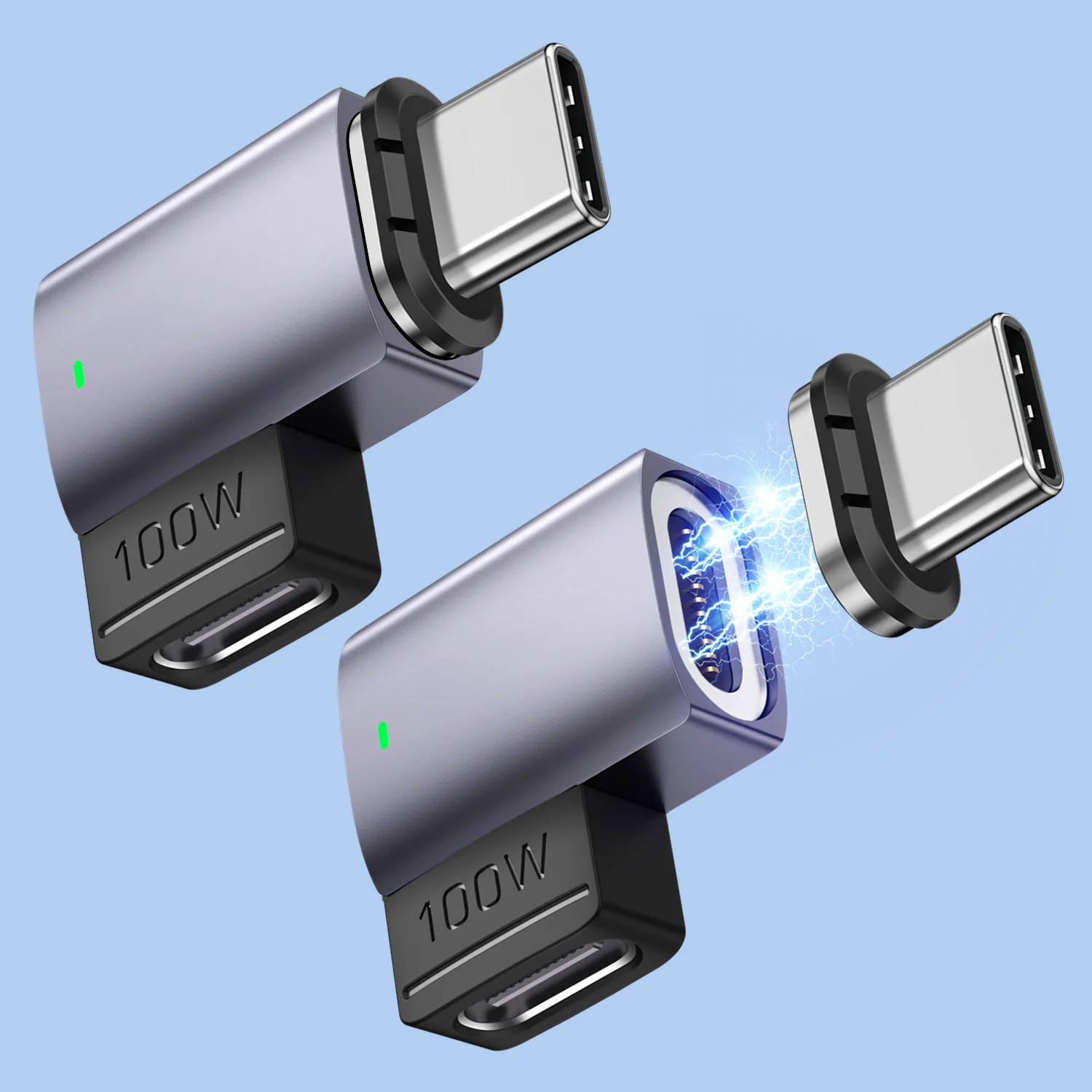 

Magnetic USB C To Type C Adapter PD 100W 5A Fast Charging USB Type-C USB-C Magnet Data Sync Converter For MacBook iPad Pro Air