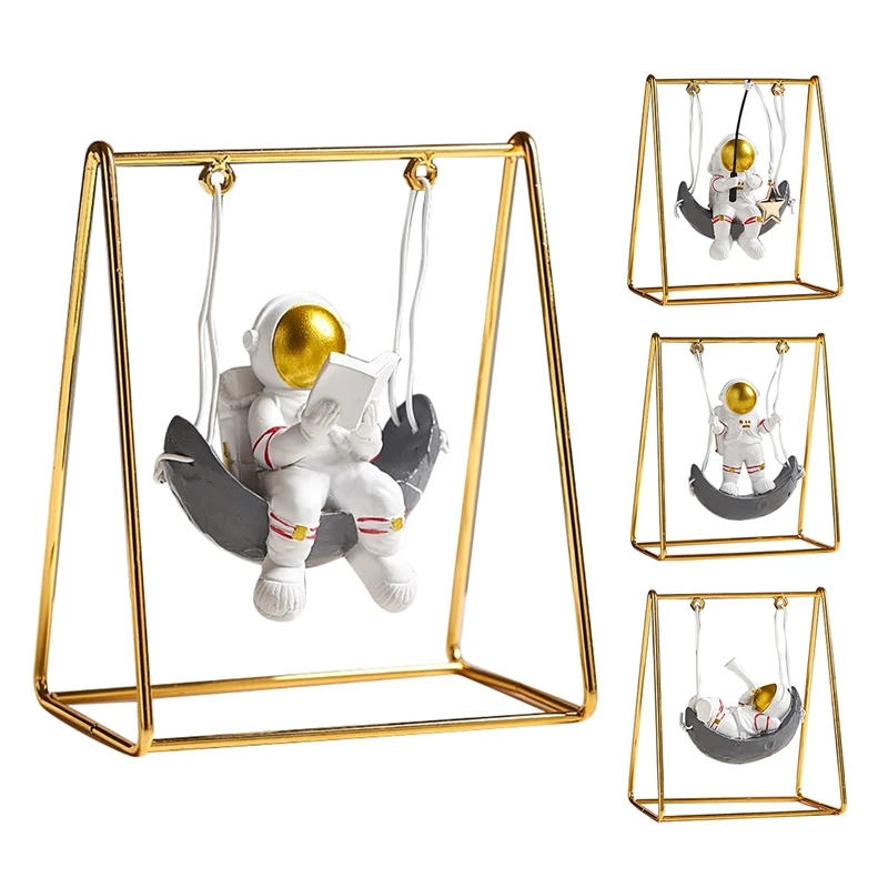 

Modern Astronaut Figurines Resin Embellishments Spaceman For Living Room Miniature Desk Decoration Birthday Gift