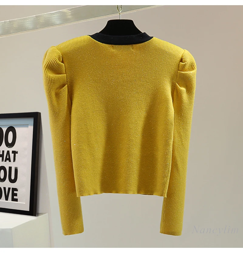 Вязаные кардиганы с длинными рукавами и бантом в тон женские весенне-зимние