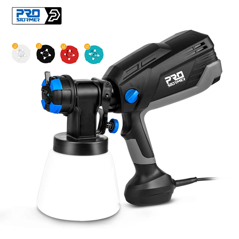 600W/750W Electric Spray Gun 4 Nozzle Sizes 1000ml/1200ml HVLP Household Paint Sprayer Flow Control Easy Spraying by PROSTORMER