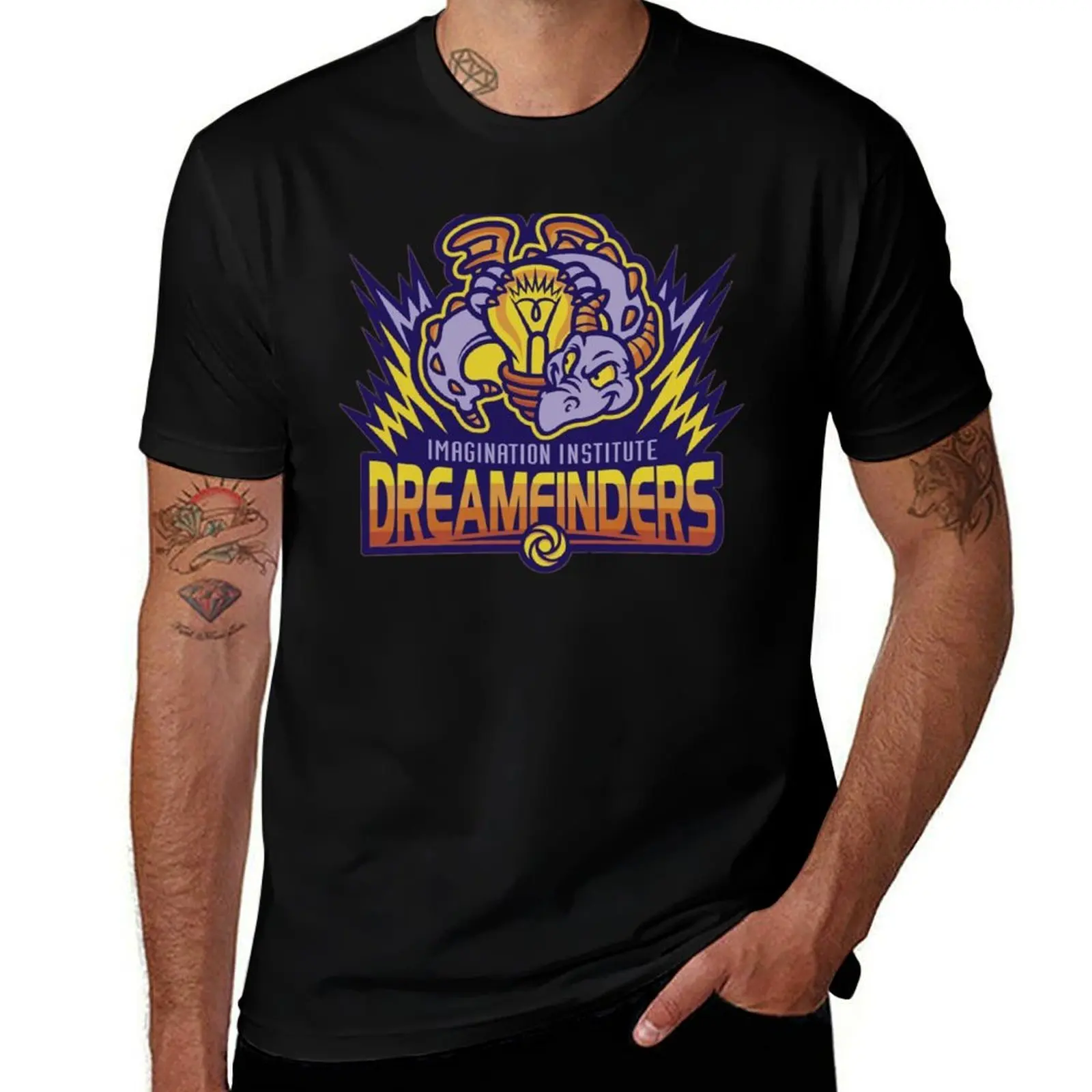 Фото Футболка Dreamfinders с модным принтом и короткими рукавами №1