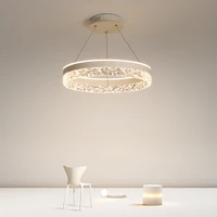 modern round ring led lights home decor pendant chandelier bedroom dining room lighting hanging lamps for living room lampara