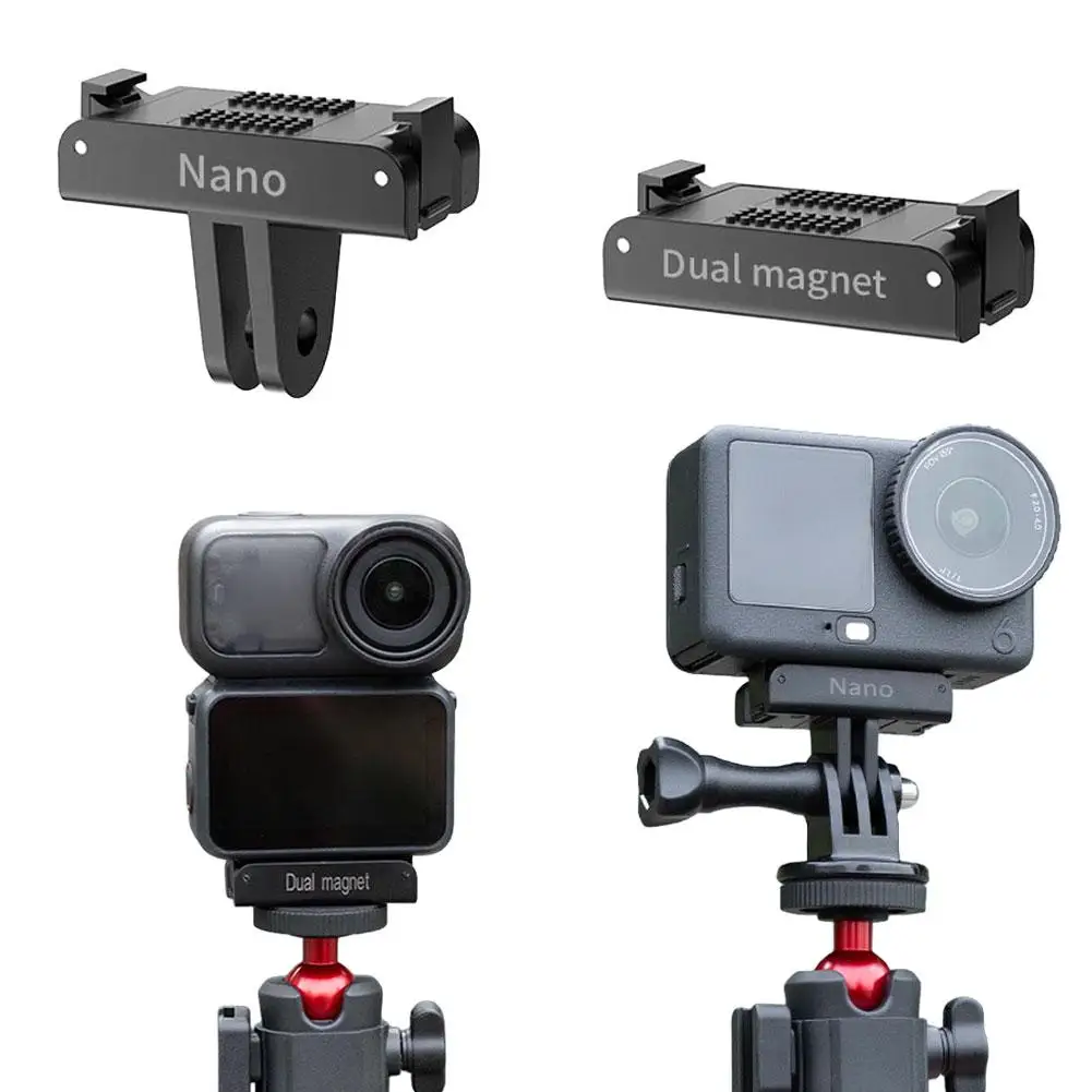 Фото Для DJI Osmo Action 6/Osmo Nano/Osmo 360/Exc 5 База Магнитные аксессуары Адаптер для камеры Быстросъемное крепление 1/4 дюйма Спортивное Z0G8 №3