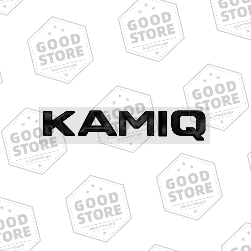 

Металлический корпус автомобиля для Skoda Kodiaq Fabia Kamiq Karoq глянцевая черная буква бейдж 3D задняя Эмблема багажника Наклейка авто аксессуар