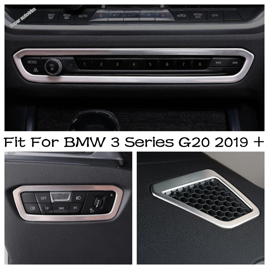 

Central Control Air Conditioning Panel Dashboard AC Outlet Vent Cover Trims Fit For BMW 3 Series G20 2019 - 2023 Accessories