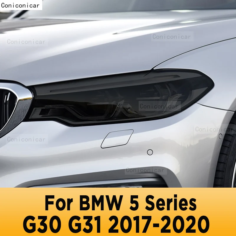 

For BMW 5 Series G30 G31 2017-2020 Car Exterior Headlight Anti-scratch Front Lamp Tint TPU Protective Film Repair Accessories