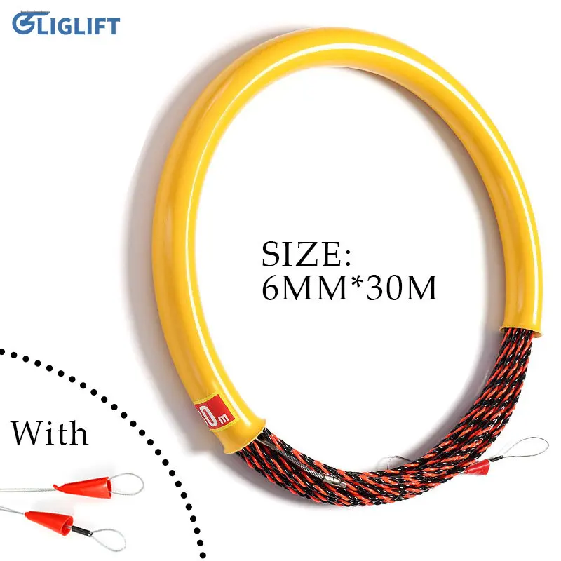 

6mm 30M Cable Puller Fiberglass Electric Cable Wire Puller FishTape Conduit Ducting Wiring Installation Cable Guide Device Tool