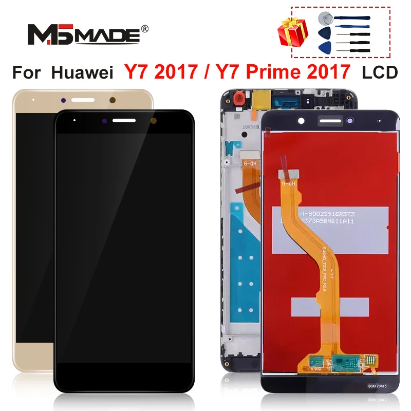 100% для Huawei Y7 Prime 2017 ЖК-дисплей сенсорный экран дигитайзер в сборе с рамкой TRT-TL00 LX1