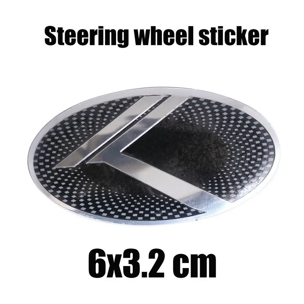 

Эмблема для автомобильного рулевого колеса с логотипом Silver K, Центральная крышка, передний багажник, капот, значки, наклейка для FORTE OPTIMA RIO Cadenza K5