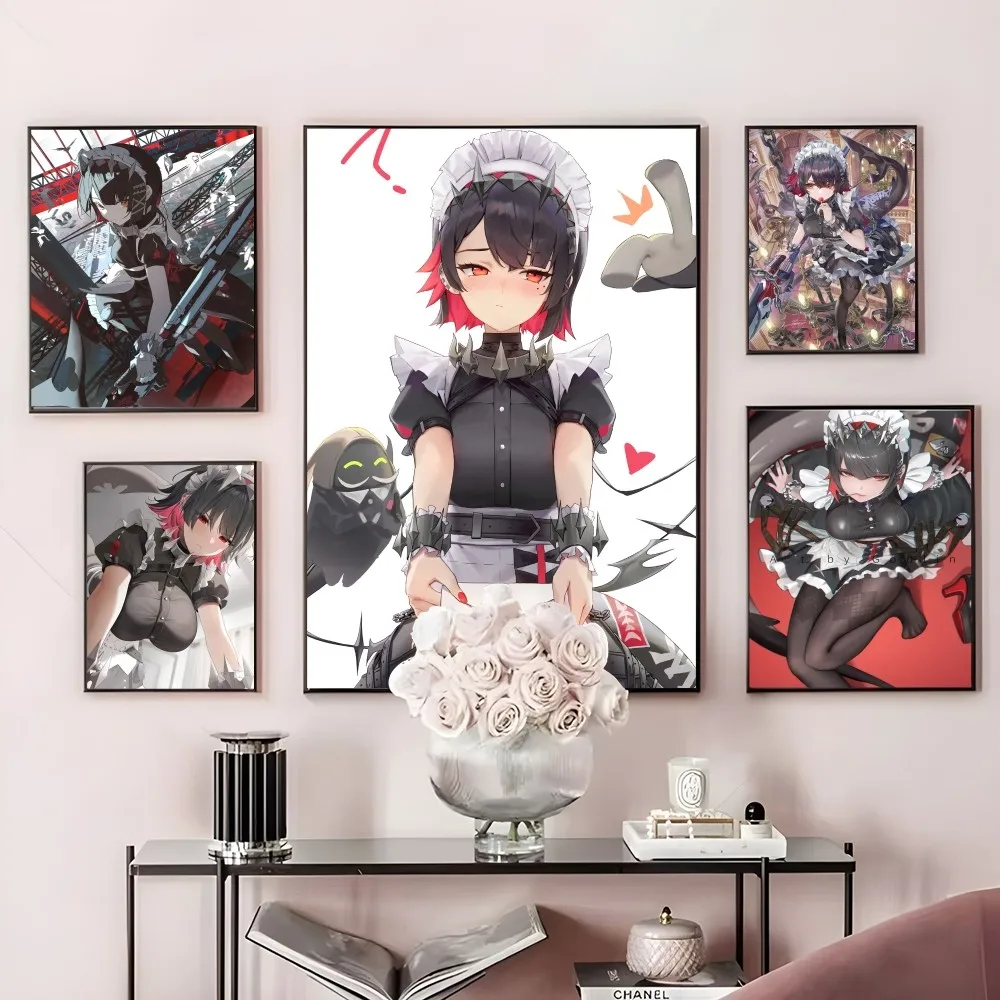 Zenless Zone Kawaii Girl Эллен Джо постер липкая стена художественная печать водостойкая