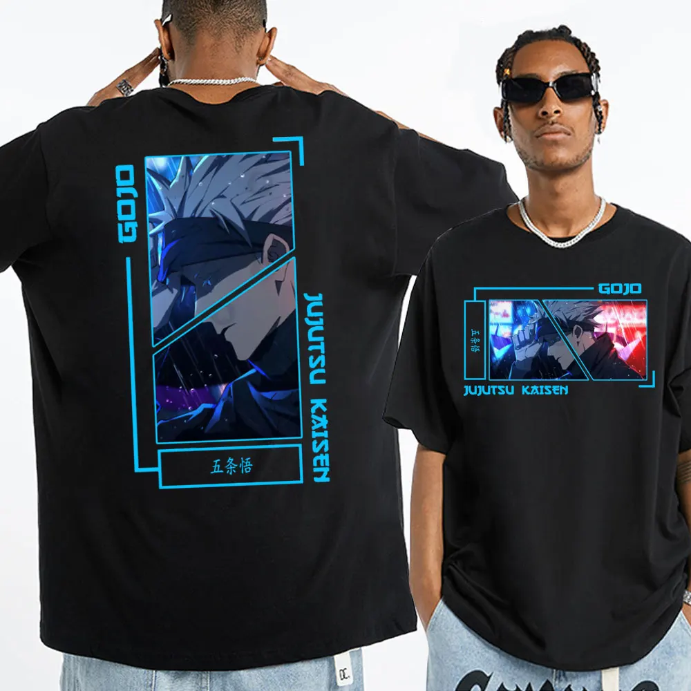 

Anime Jujutsu Kaisen Manga Gojo Satoru Graphic T Shirt Men Women's Summer Fashion Cotton Short Sleeve T-shirts Streetwear Tees