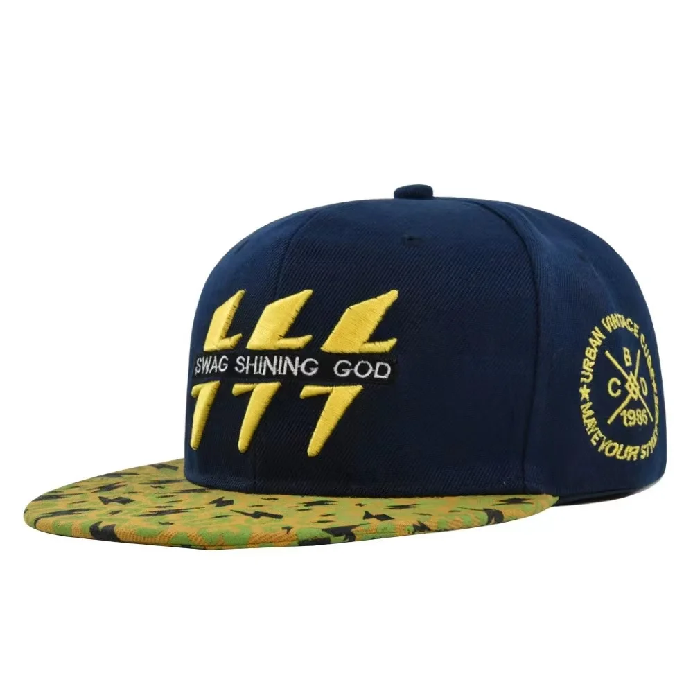 Letter embroidered snapback cap men fashion cotton hat adjusted outdoor sport leisure hats hip hop baseball caps  Lightning