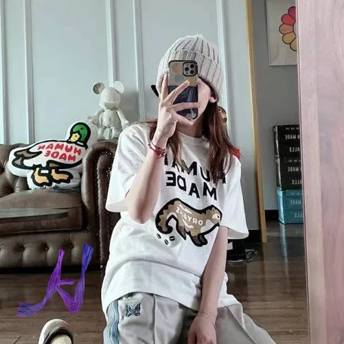 

Human Made T-shirt Oversize Men's Women's High-quality Hmmd Bear Padded Slub Cotton Civet Tees Human Made Casual T Shirt