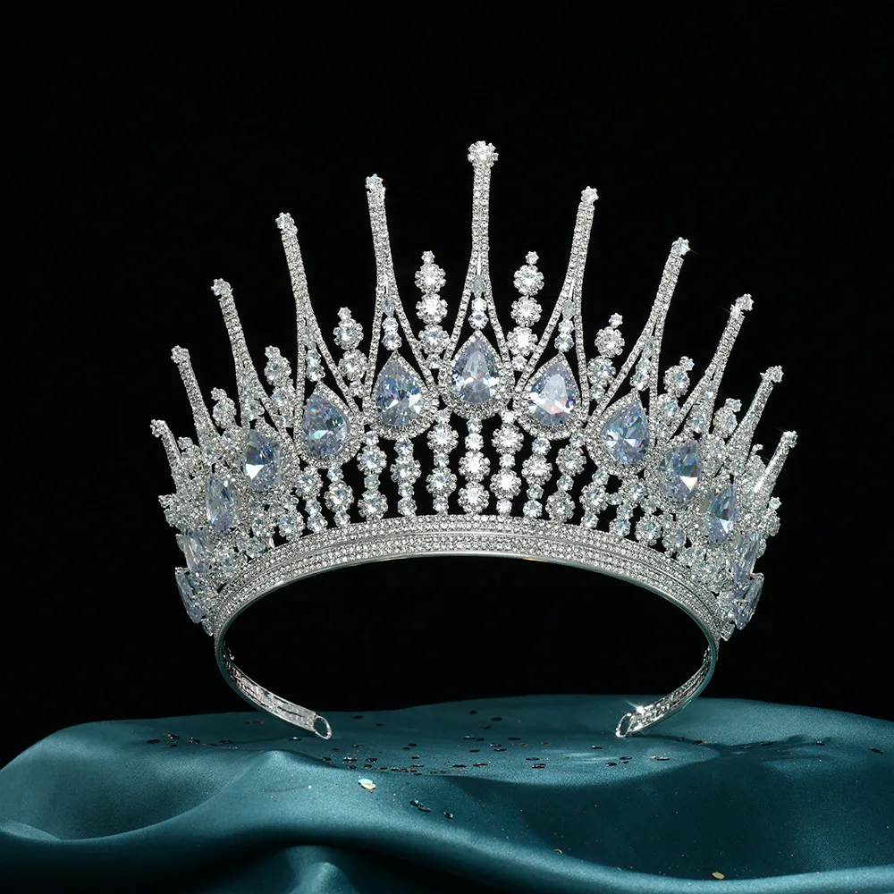 Levery Zircon Wedding Big Tiaras Crowns