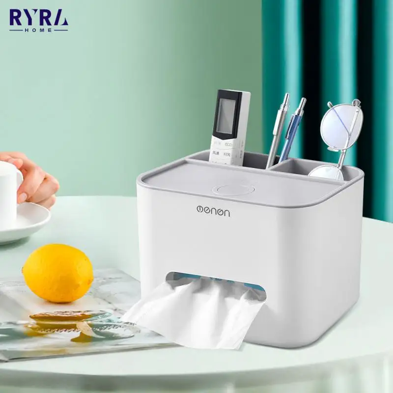 

Sundries Stationery Organizer Box Multifunctional Tissue Box Home Office Remote Control Storage Wipes Case For Home Office Room