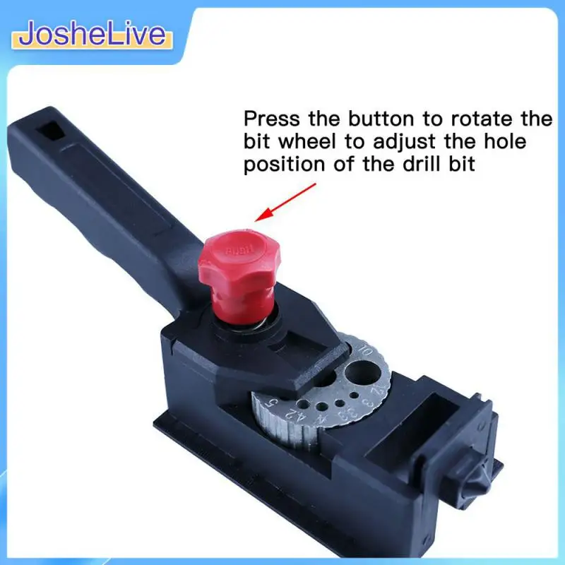 

Drilling Locator Made Of Hard Plastic The Dowel Drill Guide Can Also Be Used As A Drilling Guide Particleboard Dowel Drill Guide