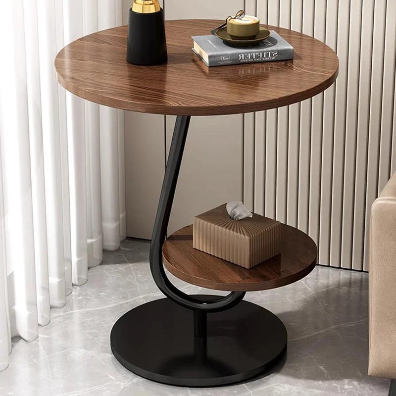 

Wood Tray Coffee Table Small Designer Multi Function Unique Side Tables Round Aesthetic Stolik Kawowy Living Room Decoration