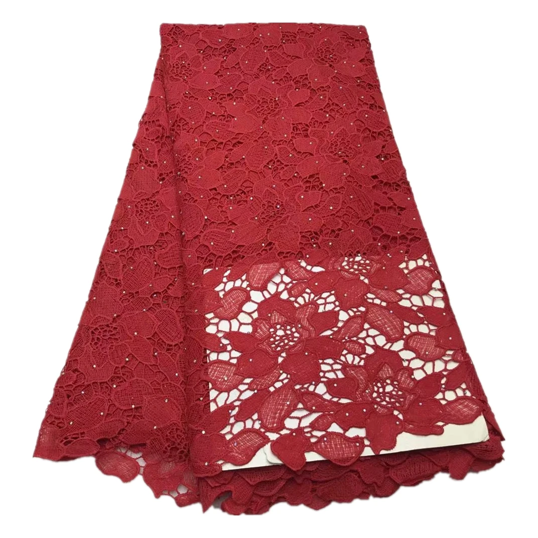 Фабричная цена африканский гипюр кружевная ткань в водно-зеленом цвете красивое