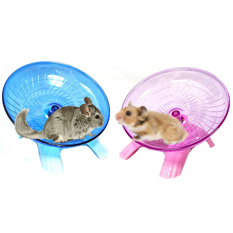 

Silent Pet Hamster Flying Saucer Exercise Wheel Squirrel Mouse Running Disc Rat Toys Small Animal Cage Hamster Accessories Rueda