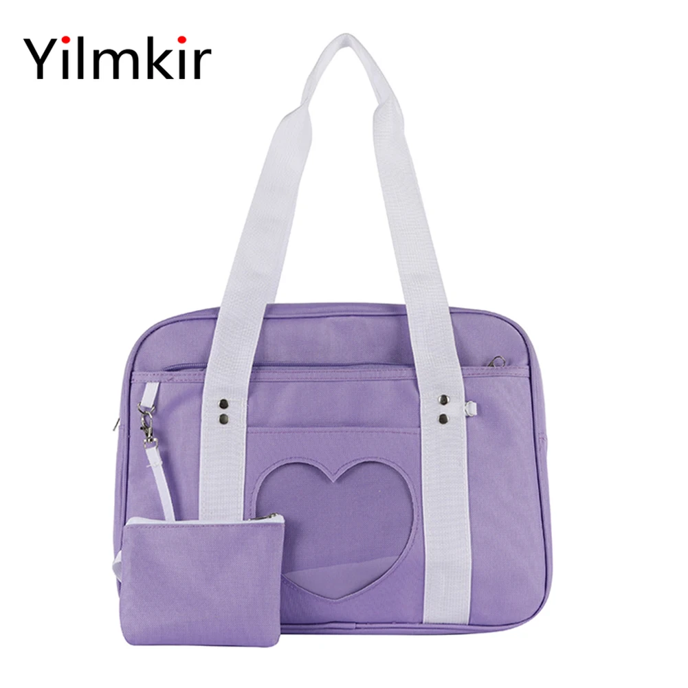 

Outdoor Canvas Casual Large Capacity Transparent Women Shoulder Bag Fashion Portable Stackable Multi Functional Ladies Handbag