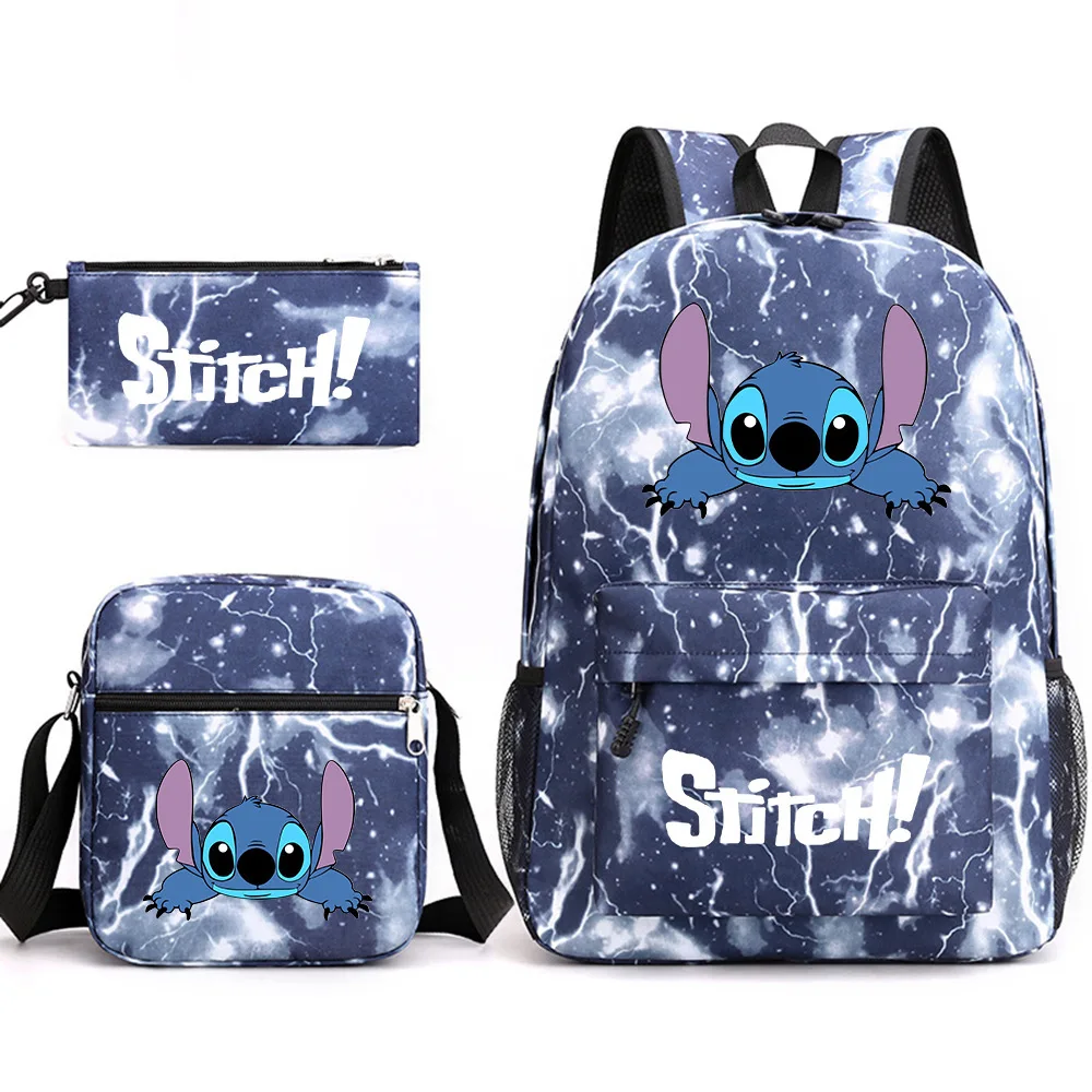 

3pcs/Set Anime Stitch Backpack for Boys Girls Toddler Kindergarten Bags Kids Cartoon Bag Child Backpack Student Schoolbag Gift