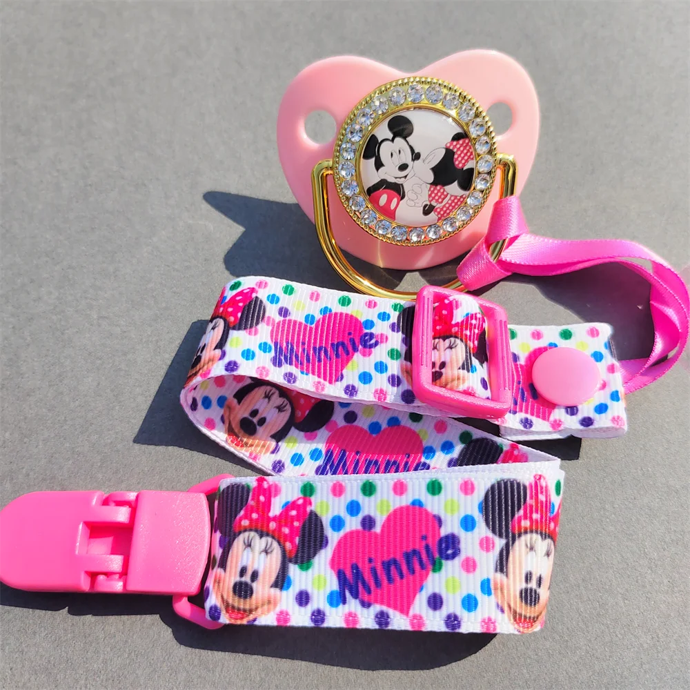 Розовая Детская Соска-пустышка с Микки Маусом пустышка из пищевого силикона без