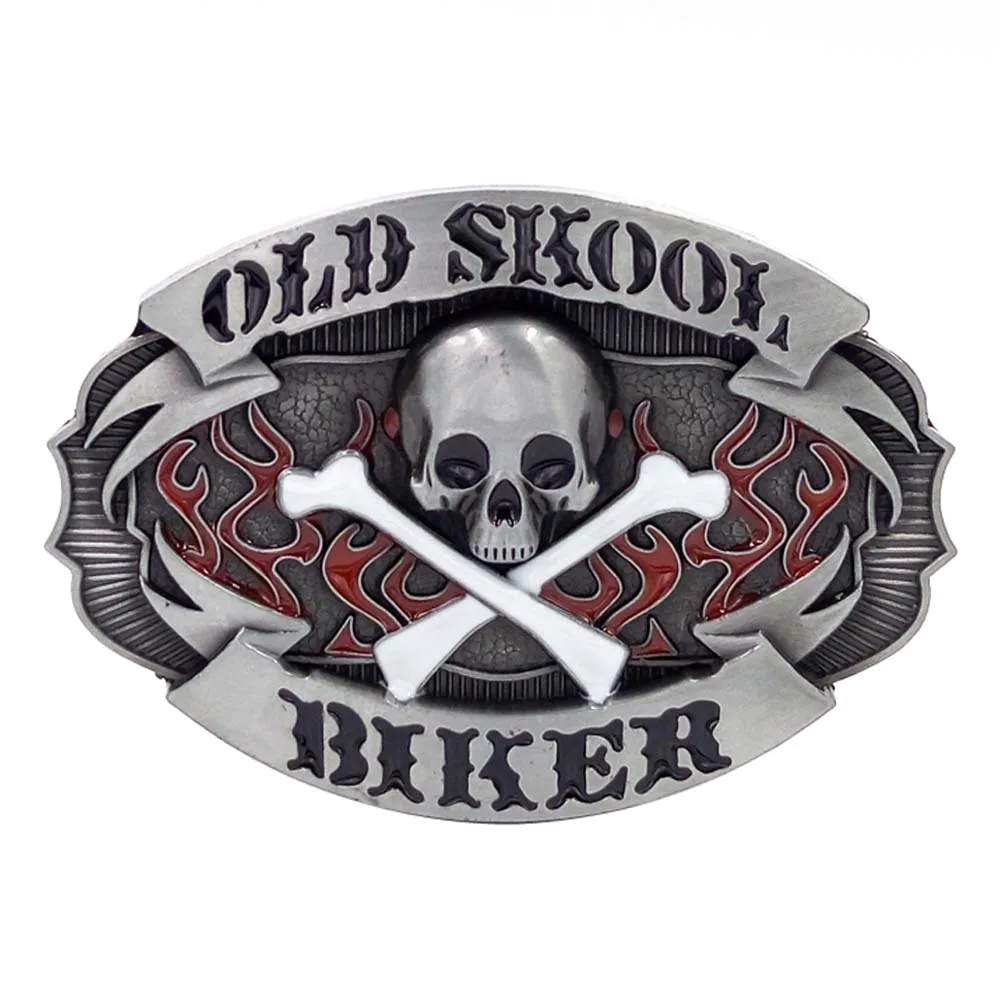 

Skull Belt Buckles for Men Western Cowboy Old Skool Biker Zinc Alloy Metal Male Hevillas for Men's Belt Dropshipping