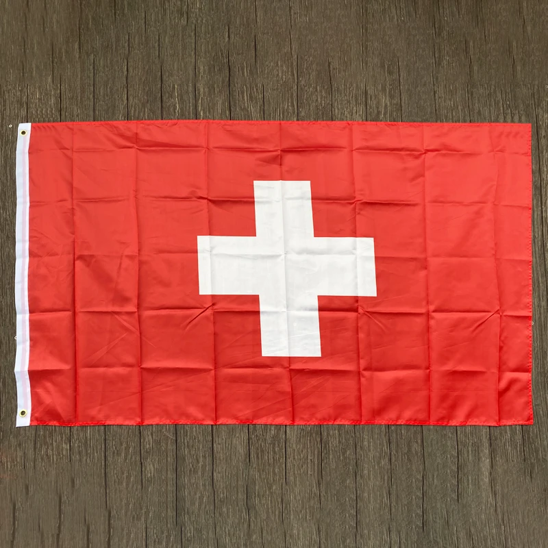 

free shipping xvggdg Switzerland flag 3*5 feet. polyester flag.90*150cm big banner Swiss flag