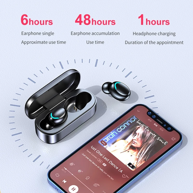 Беспроводные Bluetooth-наушники Tws-наушники Мини Bluetooth V5.1 басовые стереонаушники HD