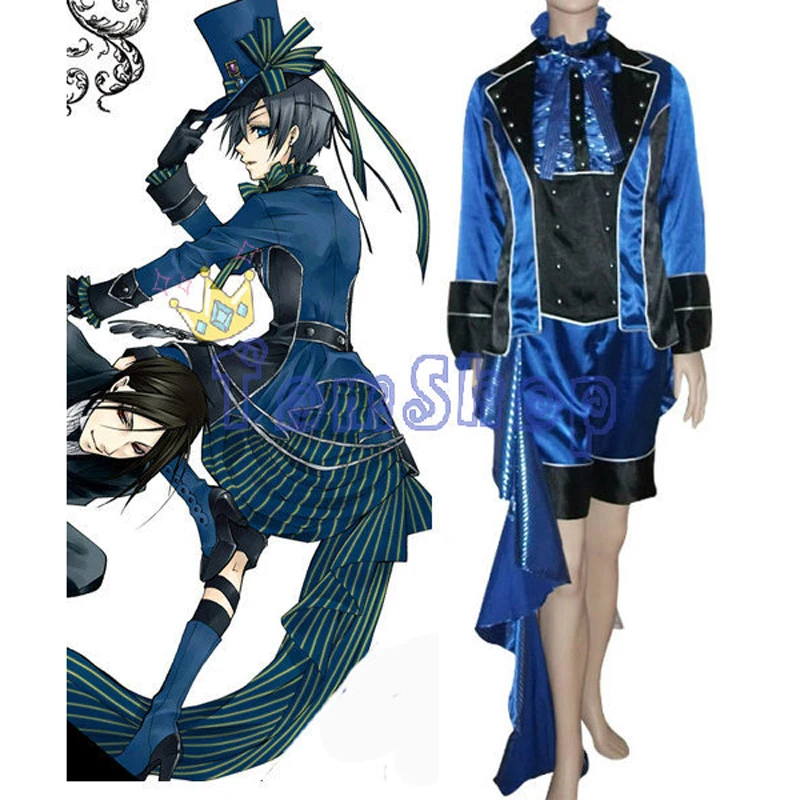 

Anime Black Butler Ciel Phantomhive Cosplay Uniform Suit Deluxe Halloween Costumes Custom-made
