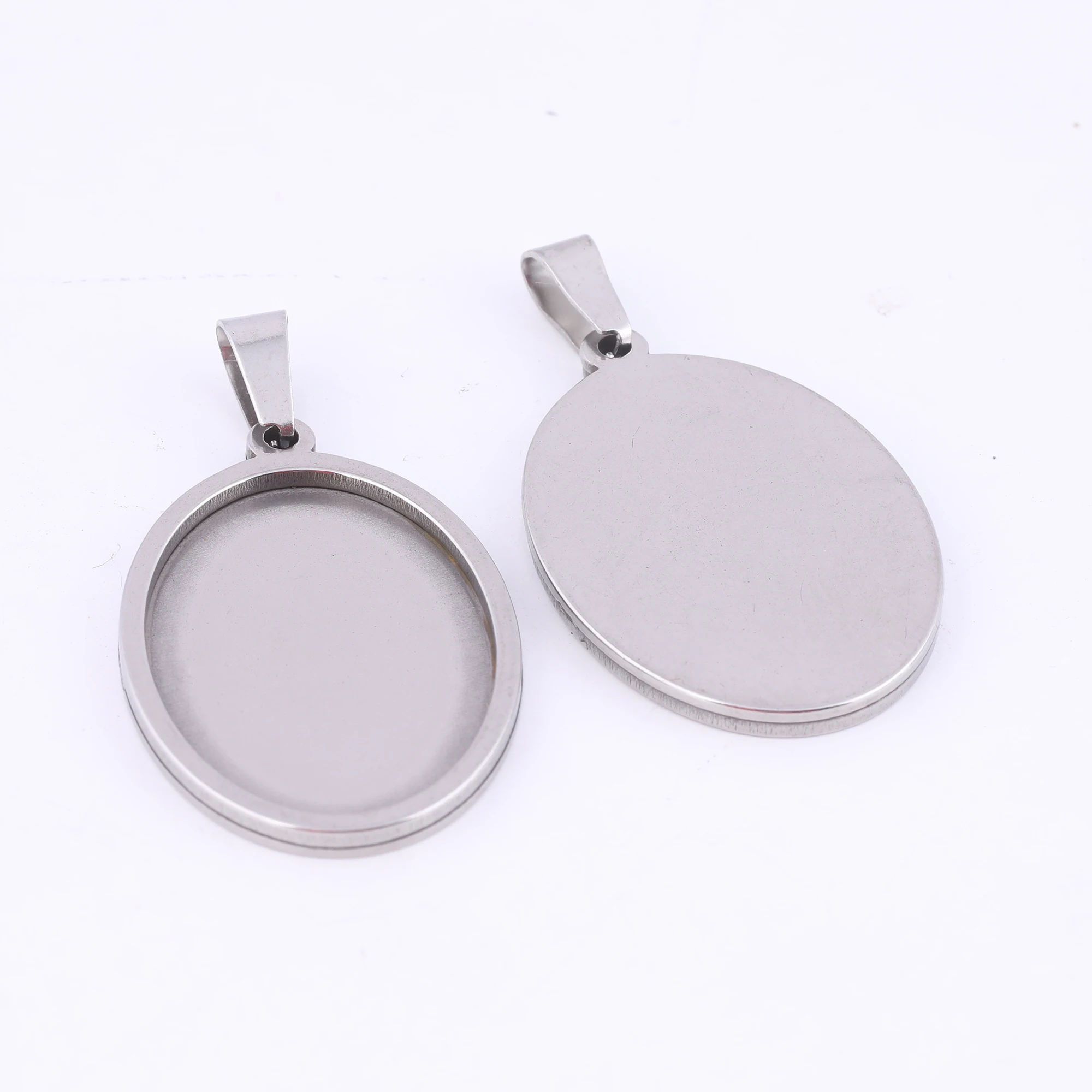 

Овальный Кабошон из нержавеющей стали, 5 шт., 18x25 мм