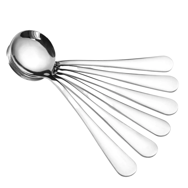 Ложка из 12 частей круглая ложка нержавеющей стали