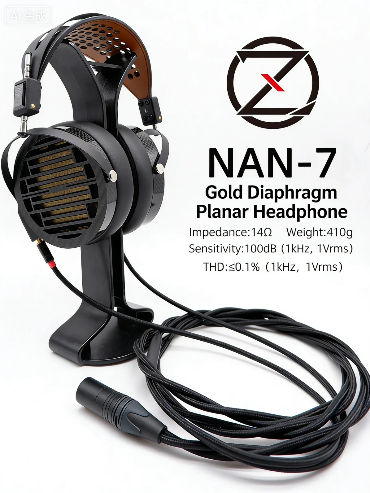 Фото Наушники Geekyaudio EFEP Planar Magnetic Full-Size Over-Ear Open-Back Kennerton Thror: аудиофильские Hi-Fi мониторные студийные наушники №5
