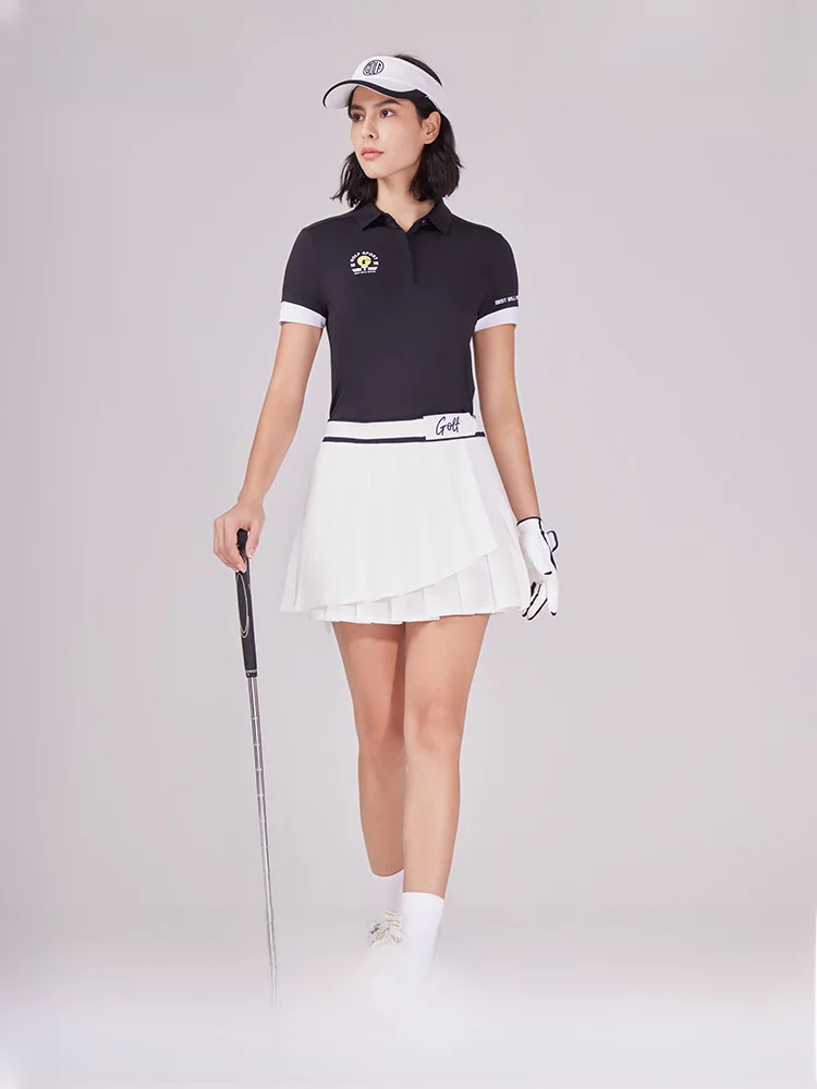 Топ для гольфа/гольфа женская летняя дышащая облегающая футболка похудения с