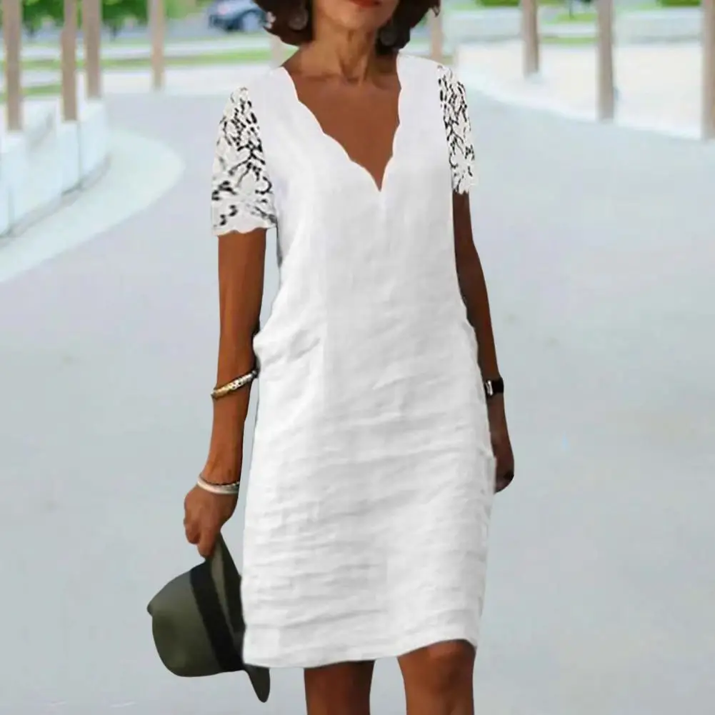 

Короткое платье чисто белое женское платье свободное стильное Летнее мини-платье