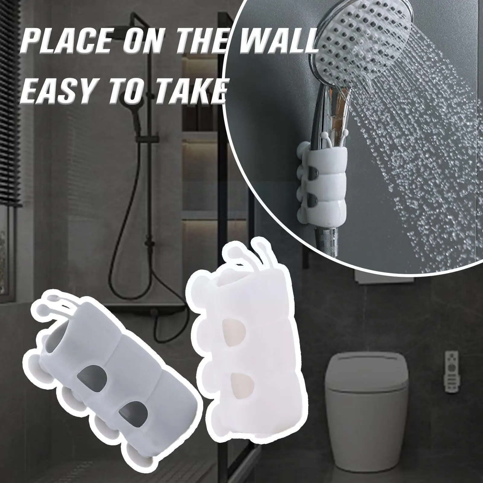 

Shower Holder Punch Free Shower Holder Wall Reusable Bracket Stand Strong Cup Mount Silicone Suction Holder Vacuu P7w9