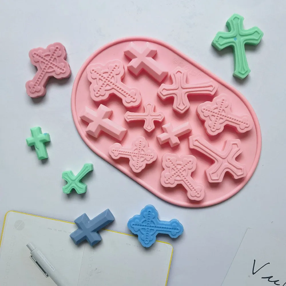 

Religious Vintage Cross Silicone Mold Easter Handmade DIY Epoxy Mould Chocolate Cake Accessories Baking Tools