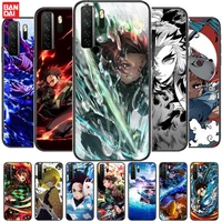 anime ghost slayer black soft cover the pooh for huawei nova 8 7 6 se 5t 7i 5i 5z 5 4 4e 3 3i 3e 2i pro phone case cases