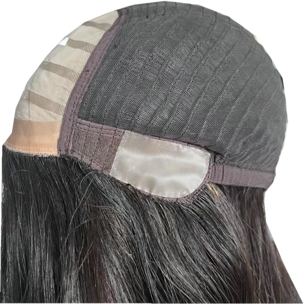 Hstonir Kosher Wig Perruque Juive Demi Perruque Silk Top Layered Wig Perruque Casher Mezuzah European Remy Hair Jewish G028