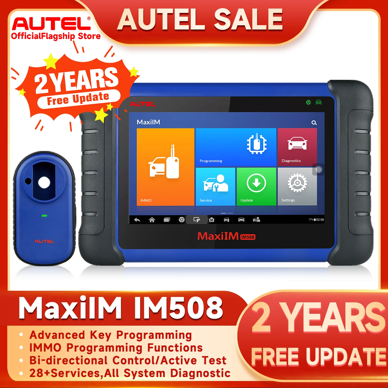 

Программатор автомобильных ключей Autel MaxiIM IM508 XP400PRO EEPROM, чтение/запись, IMMO