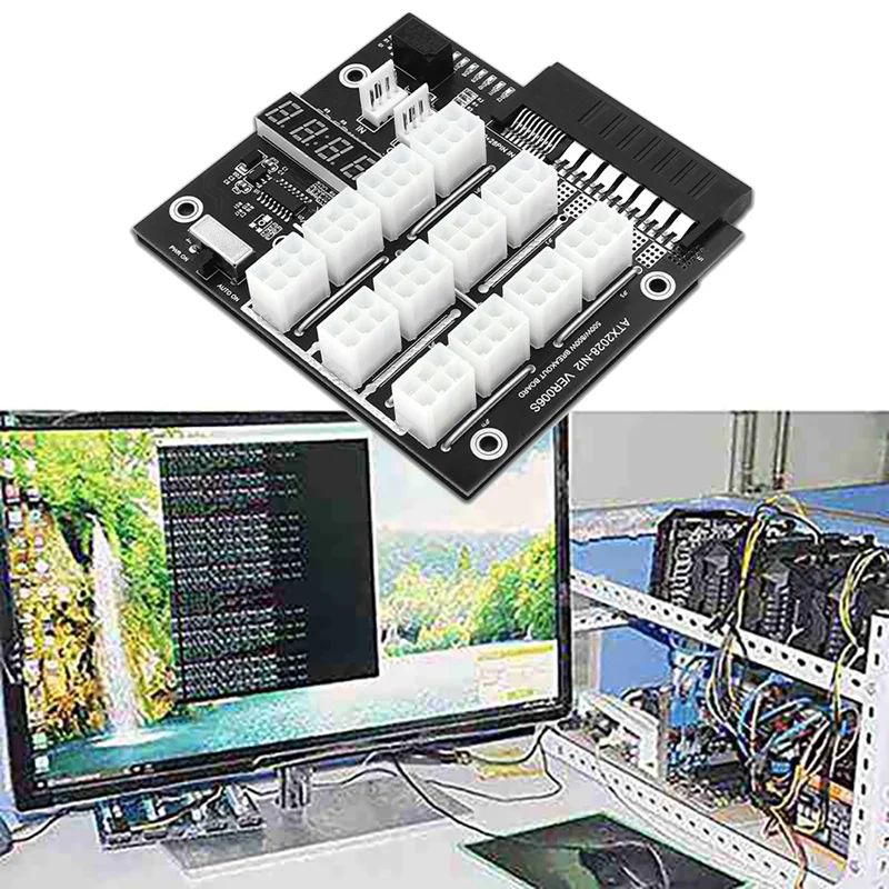 ATX 12X 6-контактная плата питания 12 А/1800 Вт со светодиодной вспышкой для источника HP