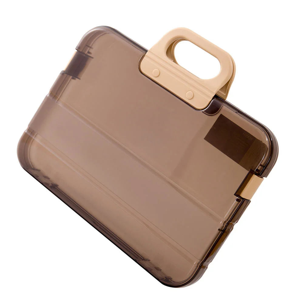 

Портативный ящик для файлов, органайзер для хранения бумаги, прозрачный контейнер для документов, карманные контейнеры для блеска для губ