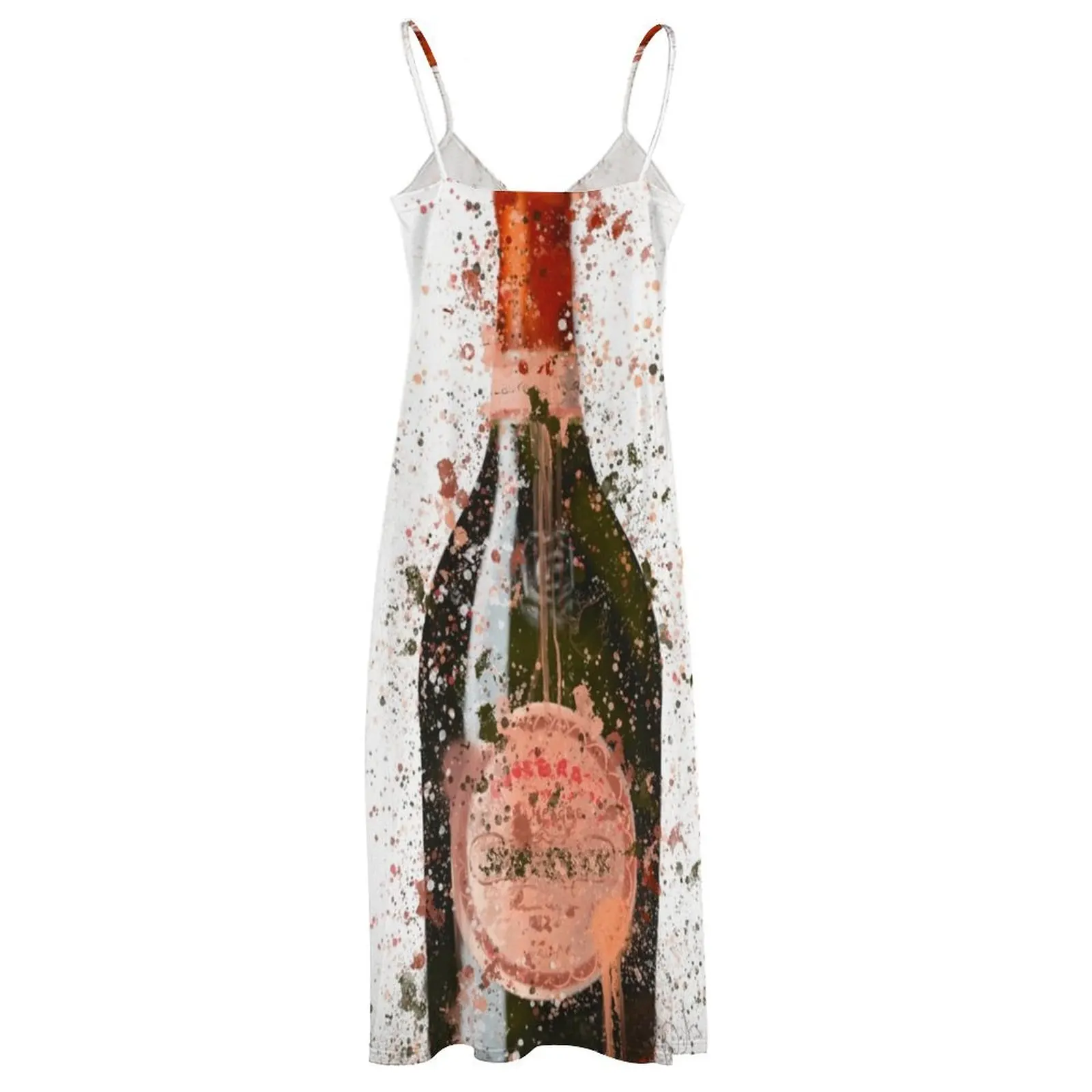 Длинное платье без рукавов с принтом Laurent Perrier женское летнее 2025 года платья для