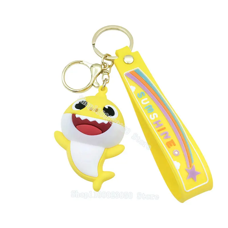 Брелок для ключей Малыш Акула мультяшный ПВХ брелок детский школьный портфель