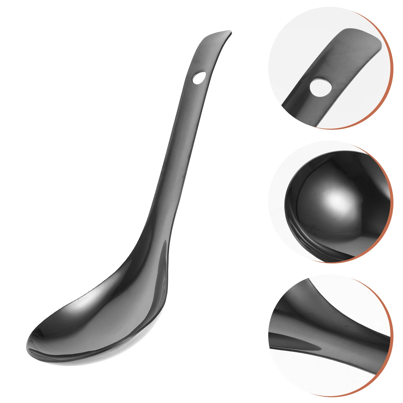 

Spoon Soup Rice Spoons Ladle Japanese Metal Scoop Asian Cooking Ramen Tablekitchen Round Ladlesscooper Porridge Stirring Handle