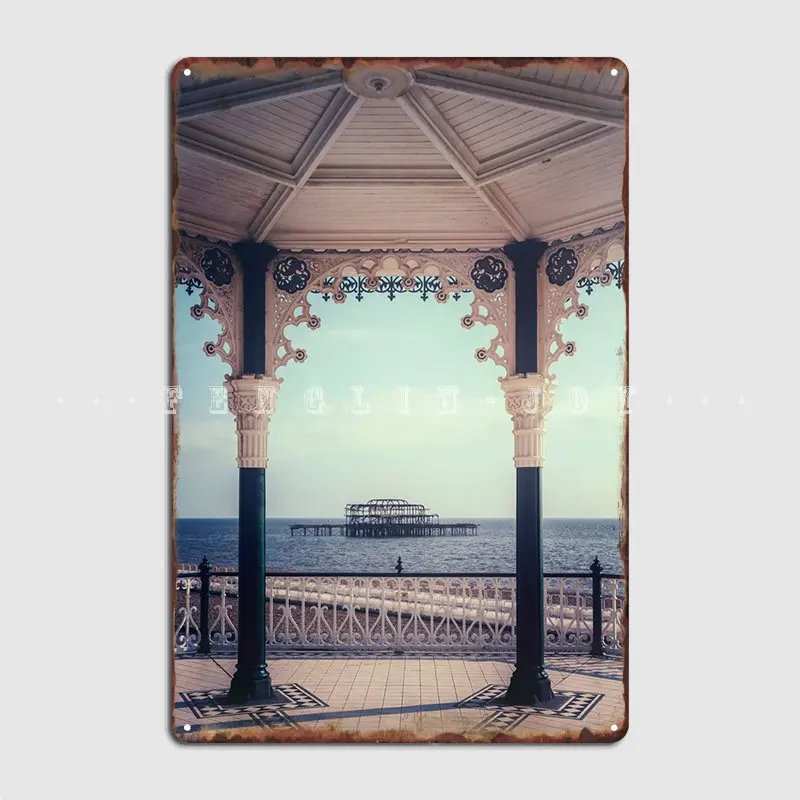 

West Pier Brighton Metal Plaque Poster Cinema Garage Pub Garage Retro Wall Decor Tin Sign Poster