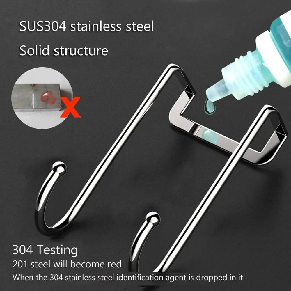 

Over Door Hook Heavy Duty Hooks for Hanging - Single Hook Loads up to 50lbs for Kitchen, Bathroom, Bedroom and Office