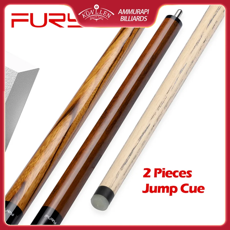 FURY JPW 1/5 Billiard 13mm Jump Cue 107cm G10 Tip Ash Shaft Black Bakelite Ferrule Professional Handmade Billar Kit Many Gifts